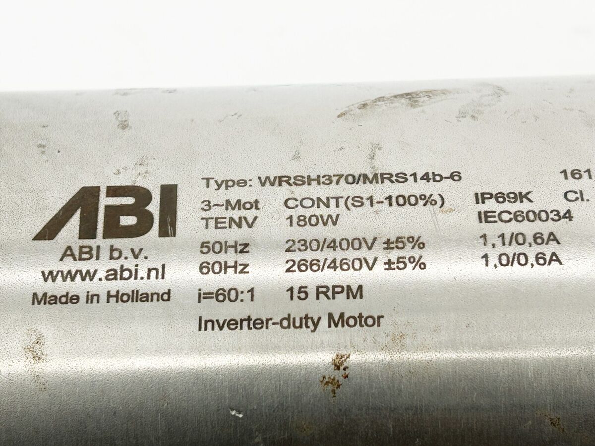New ABI WRSH370/MRS14b-6 Gear Motor 6P 60:1 Ratio 1140RPM New ABI WRSH370/MRS14b-6 Gear Motor 6P 60:1 Ratio 1140RPM
