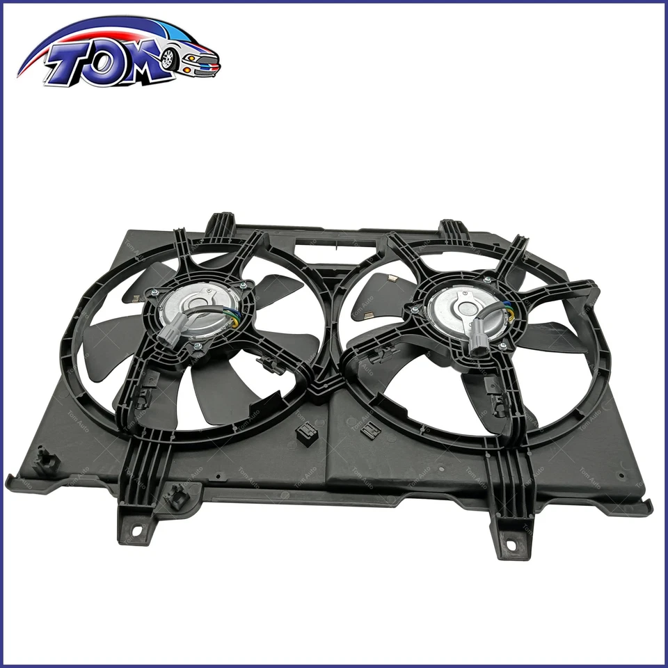 New Dual Radiator Cooling Fan with Shroud Assembly for Nissan X-Trail 04-13 2.5L - Image 4 of 4