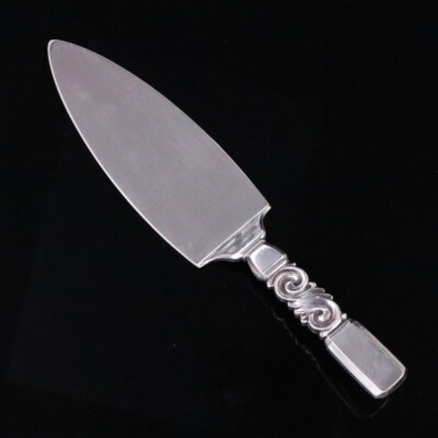 Georg Jensen. Sterling Silver Cake Server - Scroll / Saga #22 | eBay