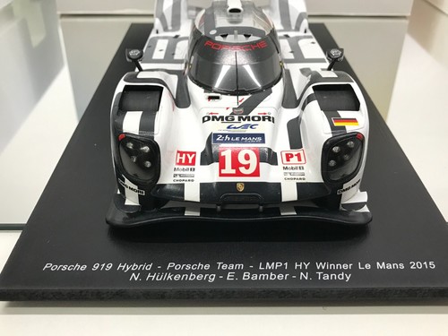 SPARK 18SB019 PORSCHE 919 HYBRID 24H LE MANS 2015 #19 HULKENBERG -1:18- GOOD IB - Imagen 12 de 14