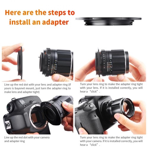 NUEVO ANILLO ADAPTADOR DE LENTE MANUAL K&F CONCEPT M42-EOS III GENERACIÓN #39599 - Imagen 9 de 9