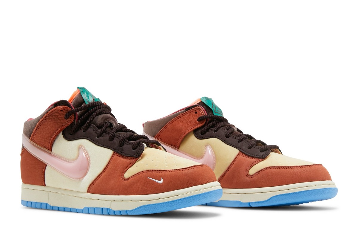 nike dunk mid social status milk carton burnt brown
