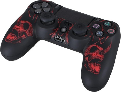 Laser Carving Silicone Skin for PS4 Controller (Skulls Red) - Picture 3 of 6