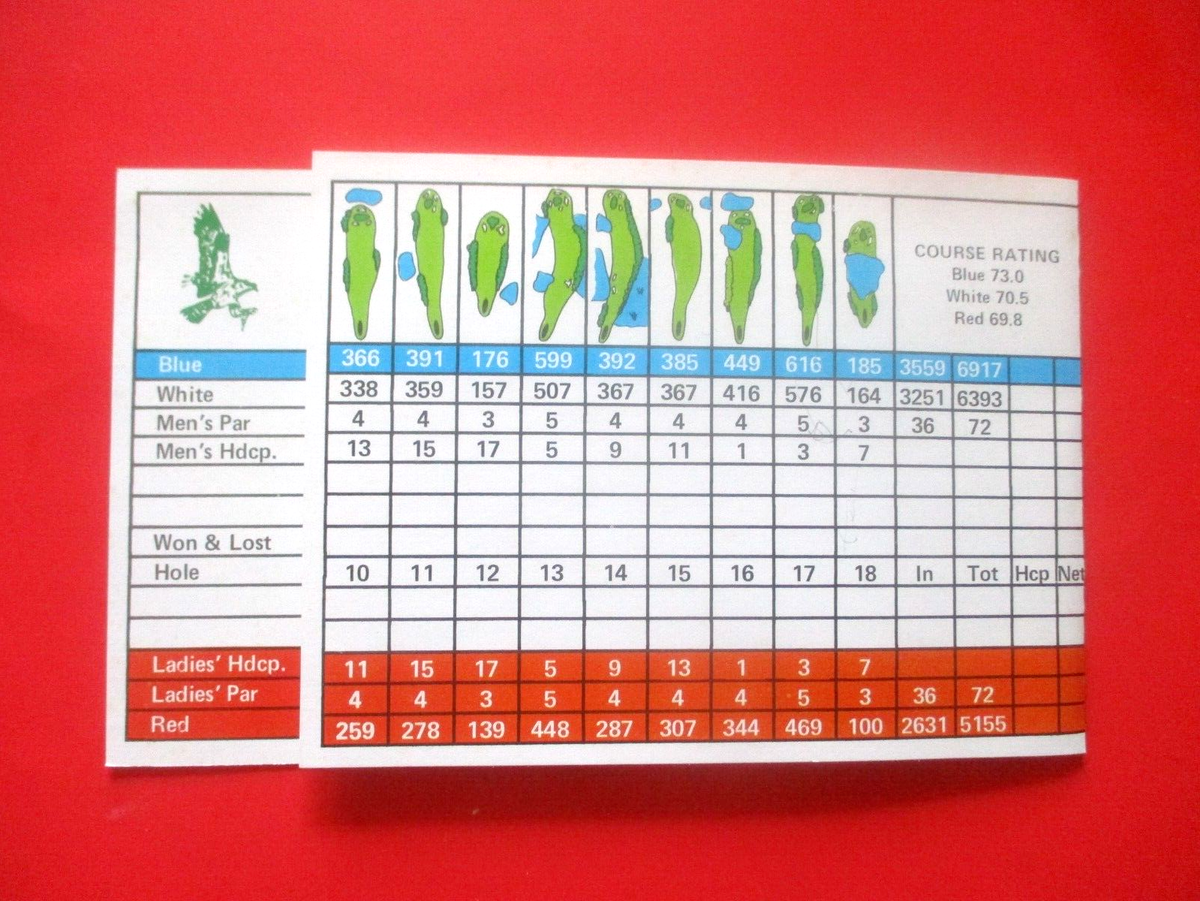 vtg Golf Scorecard EAGLE NEST GOLF CLUB gc Myrtle Beach SC