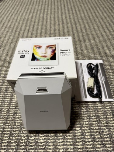 Instax Share SP-3 White Portable Mobile Printer Square Format With Accessories - 第 1/3 張圖片