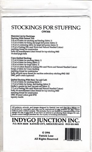 Stockings for Stuffing" Indygo Junction Out on a Whim Sewing Craft Pattern OW304 - Picture 2 of 5