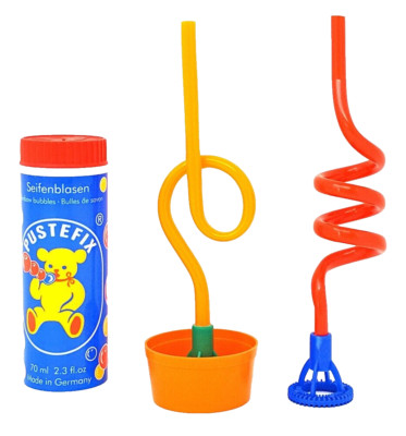 Colorful Game Bubbles Pustefix Blowing Straws Looping Spiral Kids Leisure