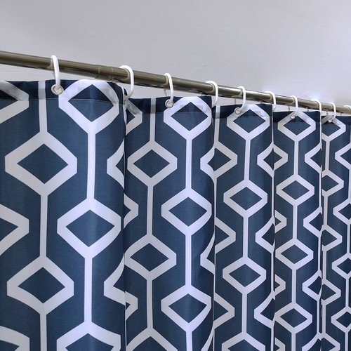 Shower Curtain Mould Proof Mildew Resistant Bathroom Polyester Fabric Curtains - Picture 134 of 167