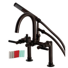 Kingston Brass AE8105DKL 7" Deck Mount Clawfoot Tub Faucet, Bronze