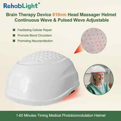 810nm Photobiomodulation Helmet with 280 Infrared Diodes for Cognitive Performan