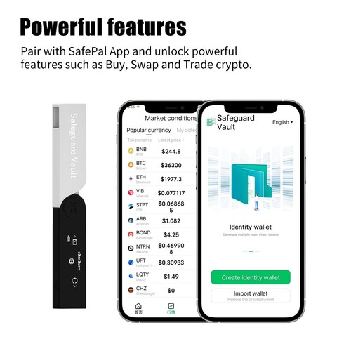 Crypto Hardware Wallet with Bluetooth,Completely Offline Safely Manage Crypto... - Afbeelding 4 van 6