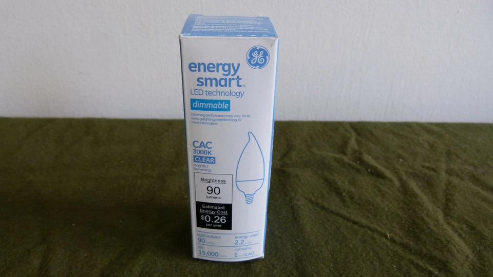 GE 64046 - Energy Smart LED 2.2-Watt Bent Tip Light Bulb with Candelabra Base - Image 3 of 4