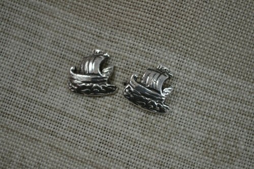 Pendientes PLATA ESTERLINA VINTAGE AÑOS 50 perforados ENVÍO Birmingham 1954 - Imagen 3 de 5