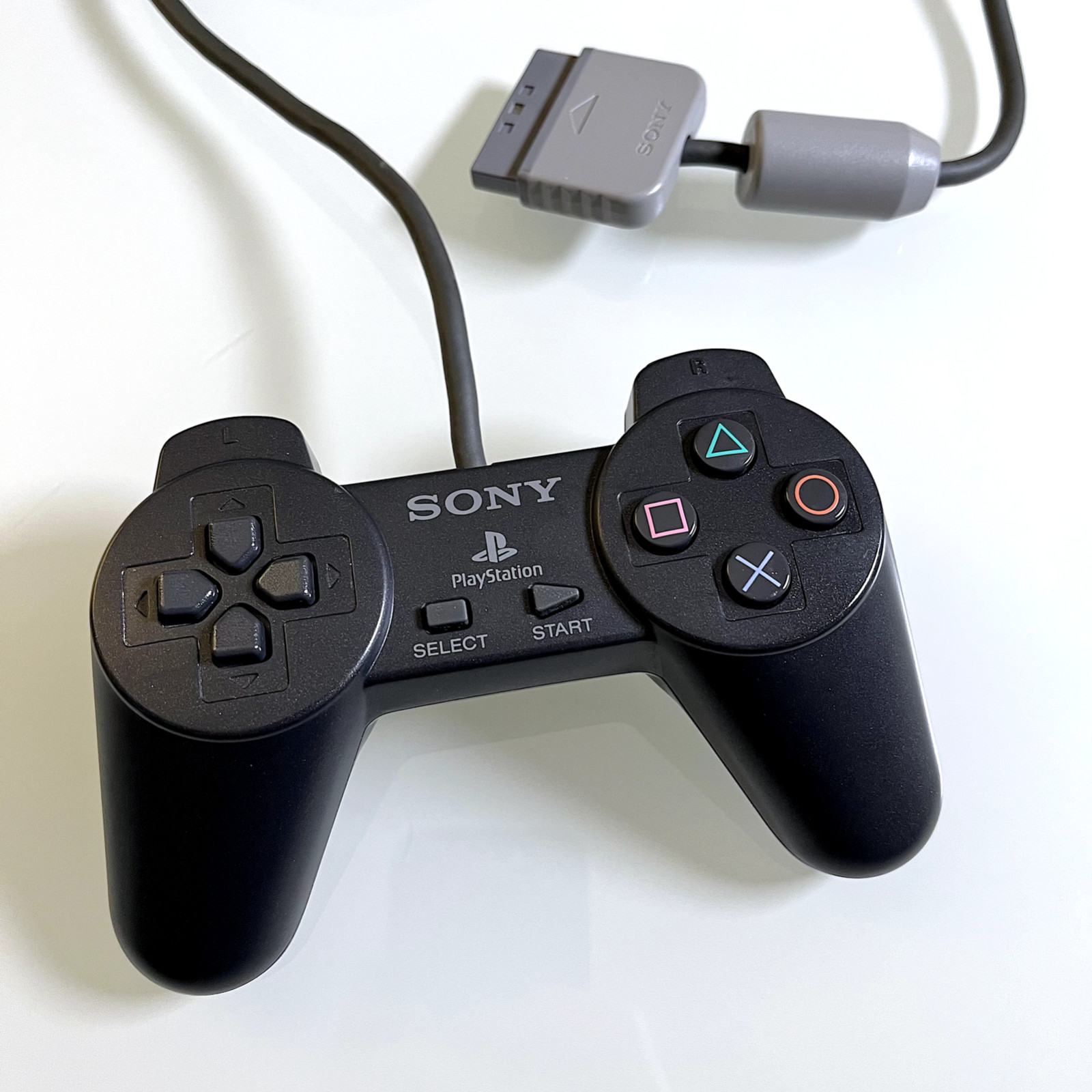 Manette Sony Playstation 1 Filaire Noire Originale PS1 Dans Sa Boîte Originale