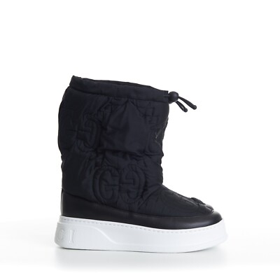GUCCI 1100$ Herren Schwarz GG Matelasse Schneestiefel