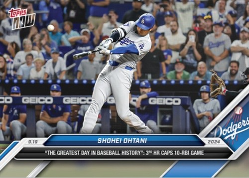 Shohei Ohtani 2024 MLB TOPPS NOW Card 723 GREATEST DAY BASEBALL HISTORY