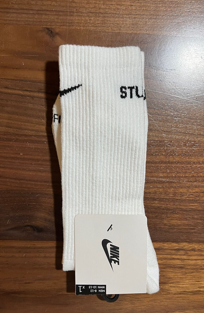 Nike x Stussy Everyday Crew Dri-Fit Socks Men's Size Large Nike x Stussy Everyday Crew Dri-Fit Socks Men's Size Large
