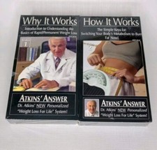 NEW. Dr. Atkins' Answer "Weight Loss For Life" System Video 1-2 VHS New
