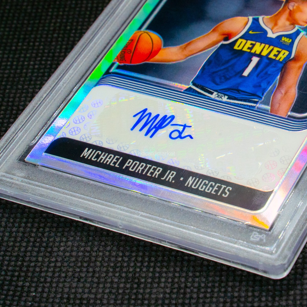 MICHAEL PORTER JR. 2018-19 OPTIC SIGNATURE SERIES HOLO AUTO PSA 9