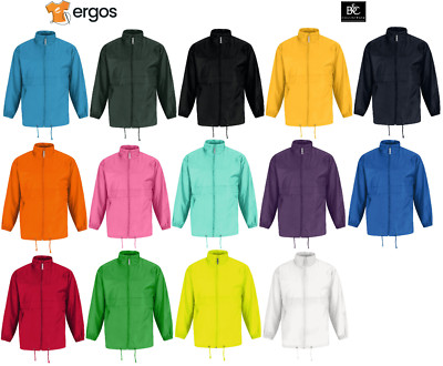 B&C Winddichte Jacke Wasserabweisend Full Zip mit verstellbarer Kapuze BCJU800