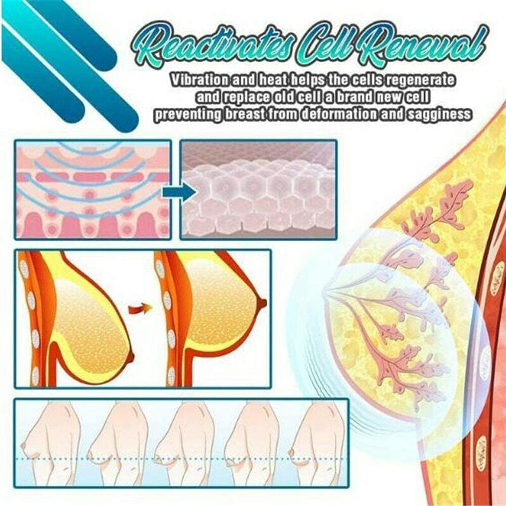 Electric Breast Massage Pad Breast Enhancer Massager 6 Modes For Neck