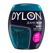 DYLON Textilfarbe Jeans Blue Color & Fixer for 600g Fabric Dye Blue
