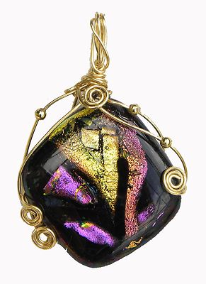 Gold Plate 14K, handcrafted pendant,Renata, RainbowL30, jewelry, USA made