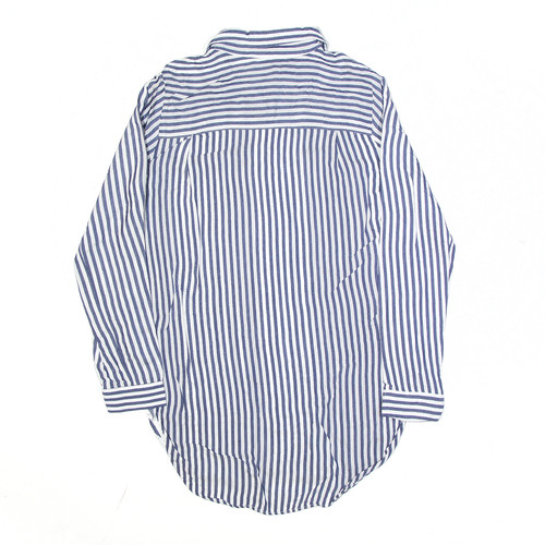 ZARA BASIC Womens Button-Up Blue Collared Striped Long Sleeve XS - Picture 3 of 6