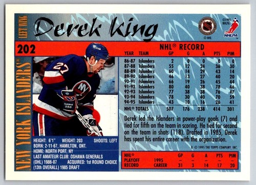 1995-96 Topps Hockey - #1 to #220 - PICK FROM LIST - Picture 403 of 437