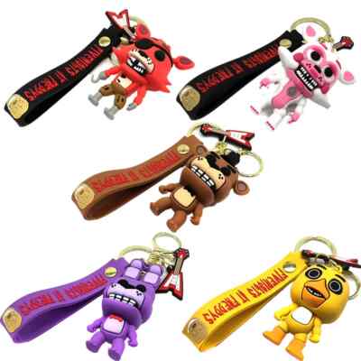 Silikon Schlüsselanhänger Keychain FNAF Five Nights At Freddy s Fazbear Figur Spielzeug Puppe