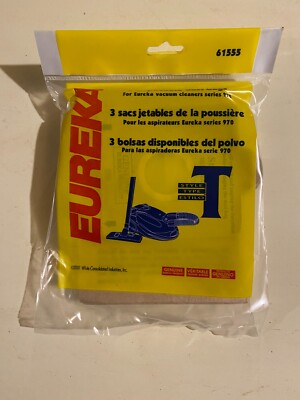 Eureka - Package of 3 Genuine Eureka Disposable Style T Vacuum Bags