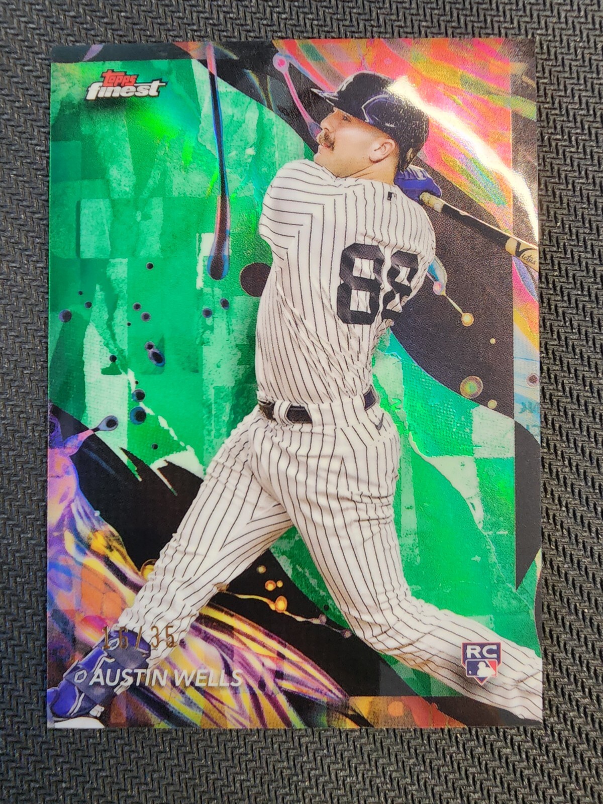 2024 Topps Finest - Uncommon Green Refractor #116 Austin Wells /35 (RC)