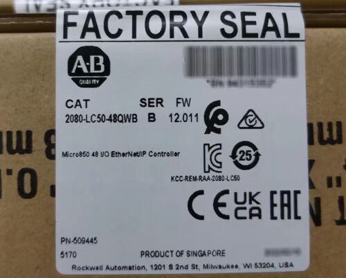 2080-LC50-48QWB 2022 SER B Micro850 48 I/O EtherNet/IP Controller 2080LC5048QWB - Bild 1 von 1
