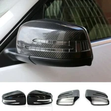 Car Rearview Mirror Covers Carbon fiber pattern/Forged Carbon Look/Bright black