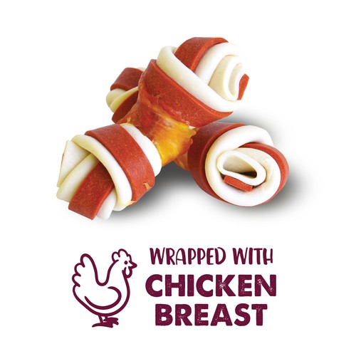 Dog Treats Snacks ZEUS Better Bones Food Rawhide Free Wrapped Chicken Lamb Duck - Picture 4 of 28