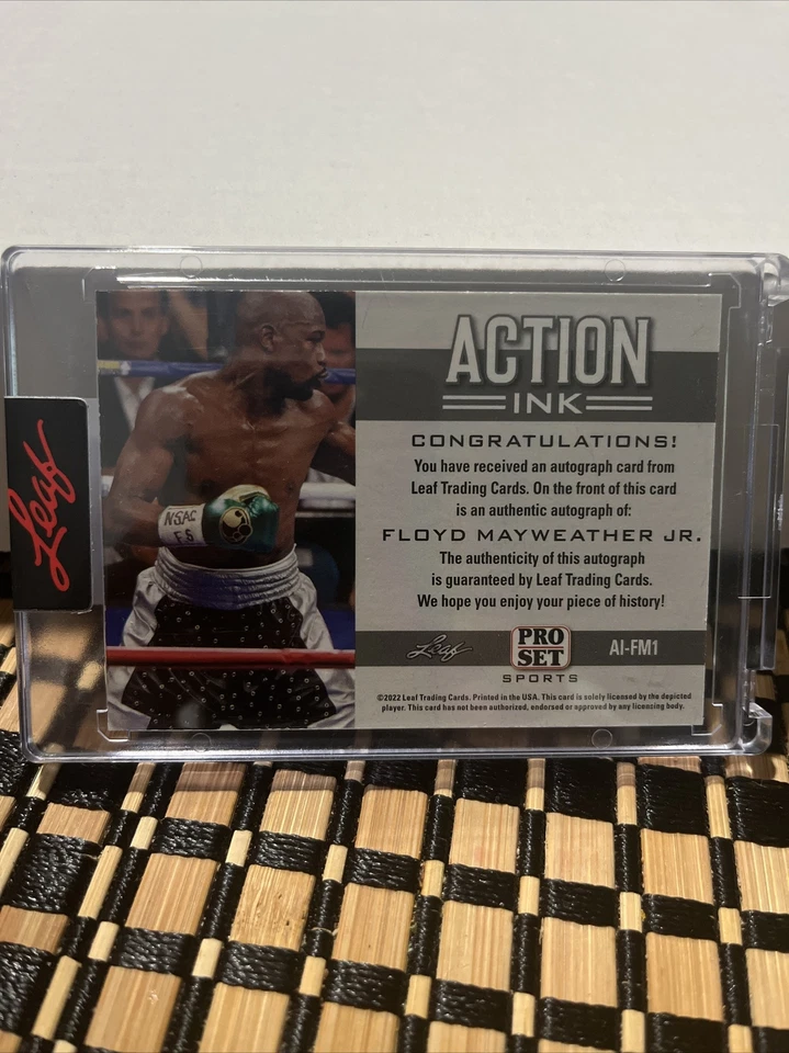2022 LEAF PRO SET FLOYD MAYWEATHER JR AI-FM1 /3 ACTION INK AUTO AUTOGRAPH - Image 2 of 3