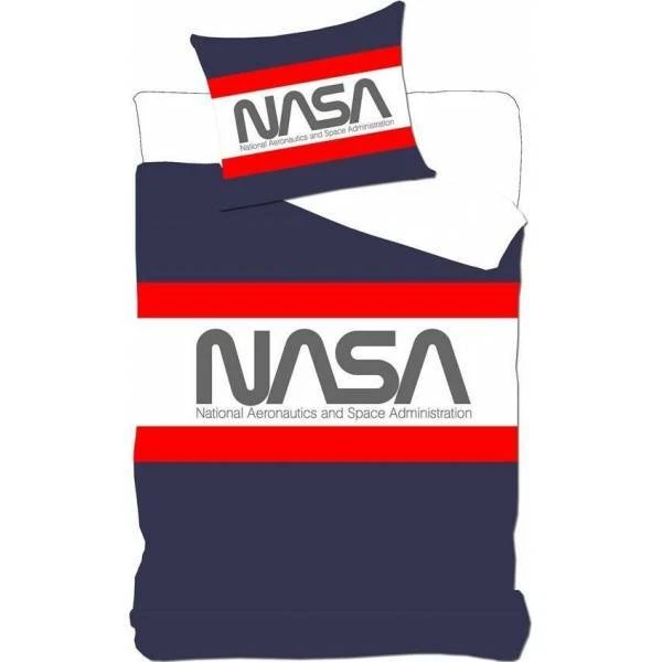 NASA Blue stripe Bedding Single Duvet cover & Pillow case