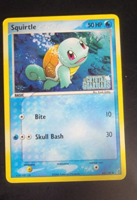 Pokemon TCG - Squirtle 63/100 Reverse Holo - EX Crystal
