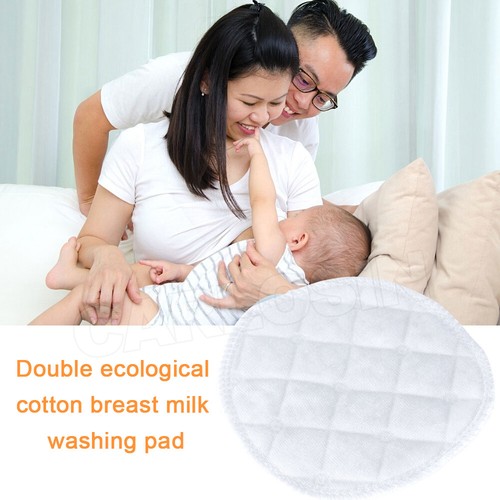 New Bamboo Reusable Breast Pad Nursing Organic Plain Washable Pads White - Picture 9 of 9