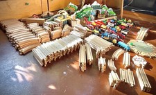 115 Feet / 330 Piece  41 Vehicle Wooden Train Set