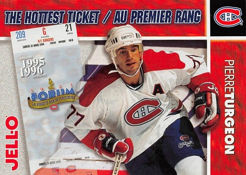 1995-96 Jell-O The Hottest Ticket Factory Set NNO Pierre Turgeon (The Forum) - Foto 1 di 2