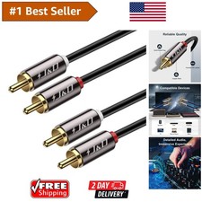 Durable 3ft RCA Male to Male Audio Cable - 24k Gold-Plated Exceptional Sound