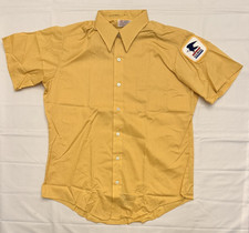 NEW Vintage 60s 70s USPS Postal Service Uniform Clerk Shirt Size 16.5 Yellow