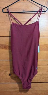 BALEAF sz 36 Athletic Training UPF 50+ Swimsuit Bathing Suit Maroon/Burgundy NWT