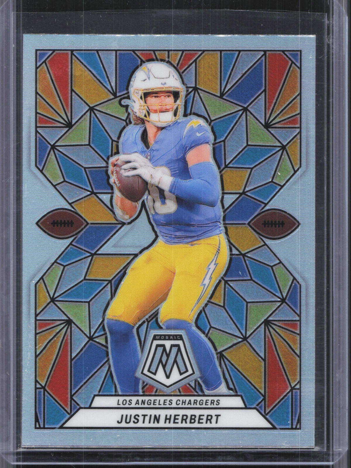 2024 Panini Mosaic #SG-3 Justin Herbert Stained Glass EX-MT