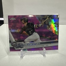 2017 Topps Chrome Pink Refractor - #92 Trevor Story