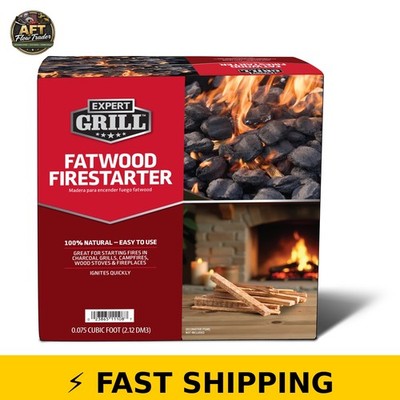 Expert Grill Fatwood Firestarter 3lb Box - 100% Natural