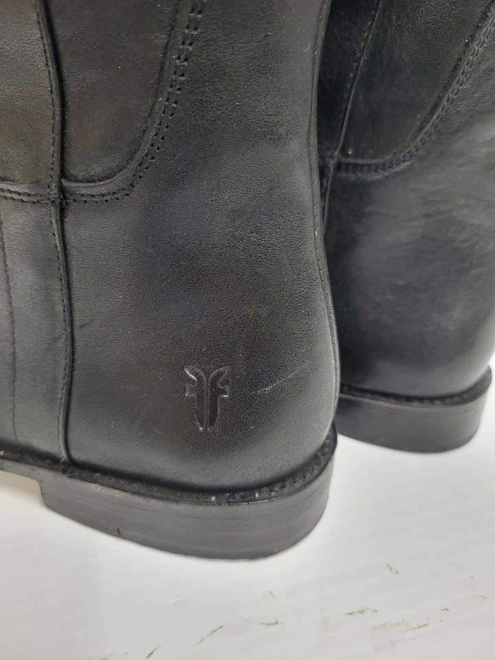 Botas Frye para mujer talla 7 de cuero negro hasta la rodilla zapatos de montar occidentales Foto 3 de 4
