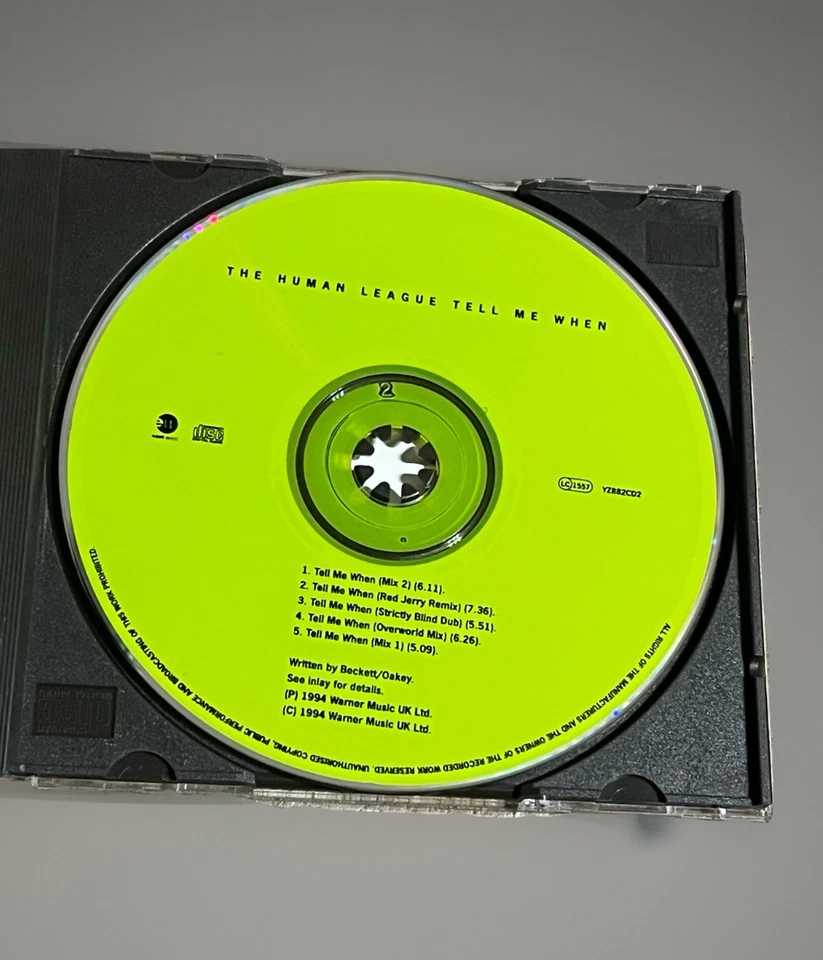 HUMAN LEAGUE - Tell Me When - 1994 UK 5-track remix CD single - Image 3 of 4