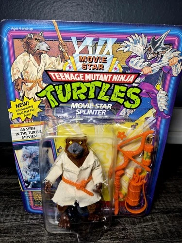Playmates Teenage Mutant Ninja Turtles Movie Star Splinter Vintage Figure 1991